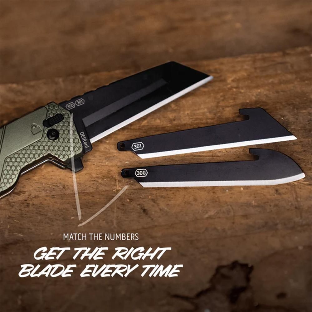 Outdoor Edge Razor XD4 (Green Alum) 3in Replacable Blade Heavy Duty EDC Kni view 3