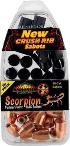J Ron Harvester Muzzleloading Scorpion Funnel Point MAG Bullets 50 Cal. Sab