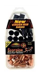 J Ron Harvester Muzzleloading Scorpion Funnel Point MAG Bullets 50 Cal. Sab
