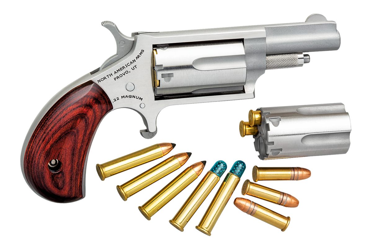 North American Arms 22MC Mini-Revolver 22 LR/22 WMR 5 Shot 1.63in Stainless