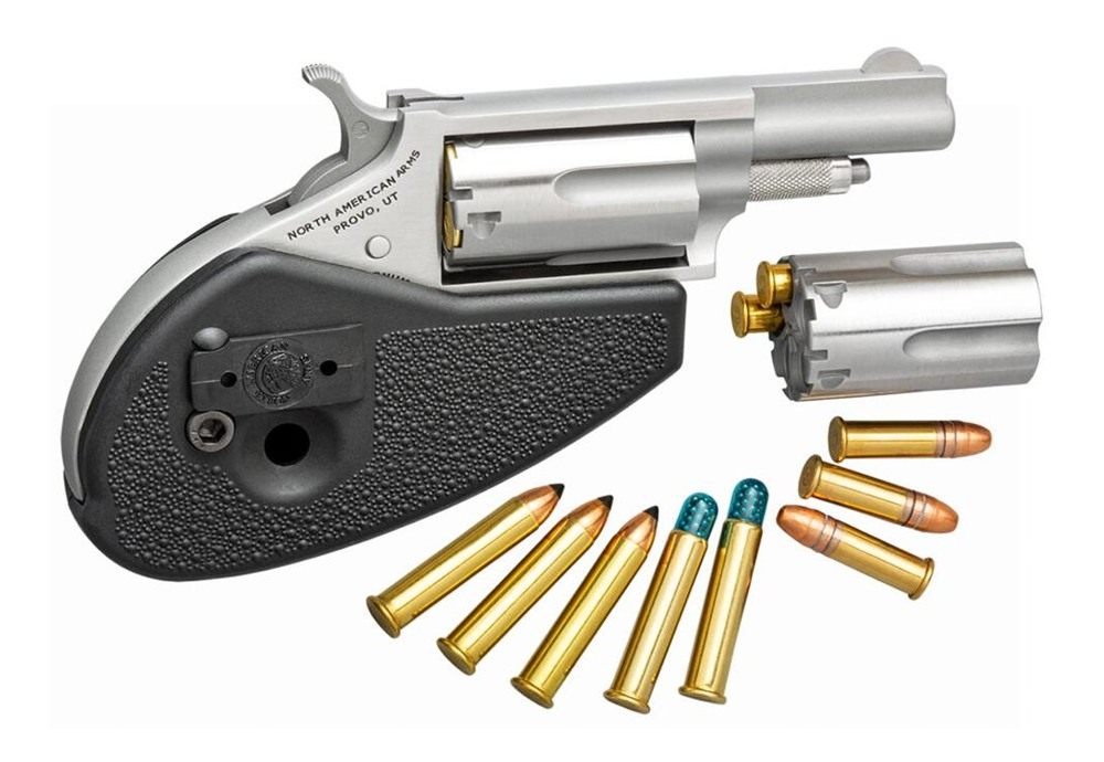 North American Arms 22MCHG Mini-Revolver 22 LR/22 WMR 5 Shot 1.63in Stainle view 2