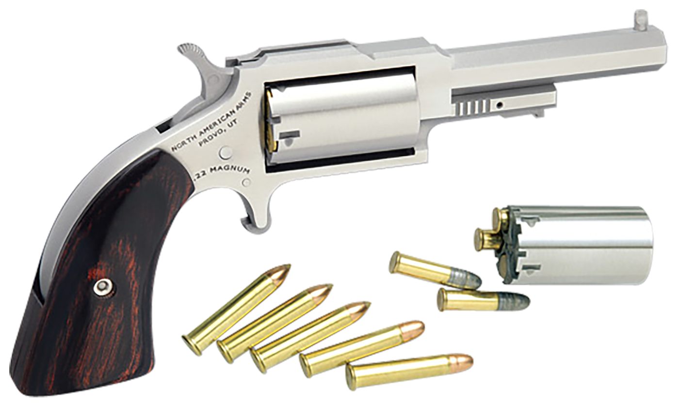 North American Arms 1860250C 1860 Sheriff 22 LR/22 WMR 5 Shot 2.50in Stainl