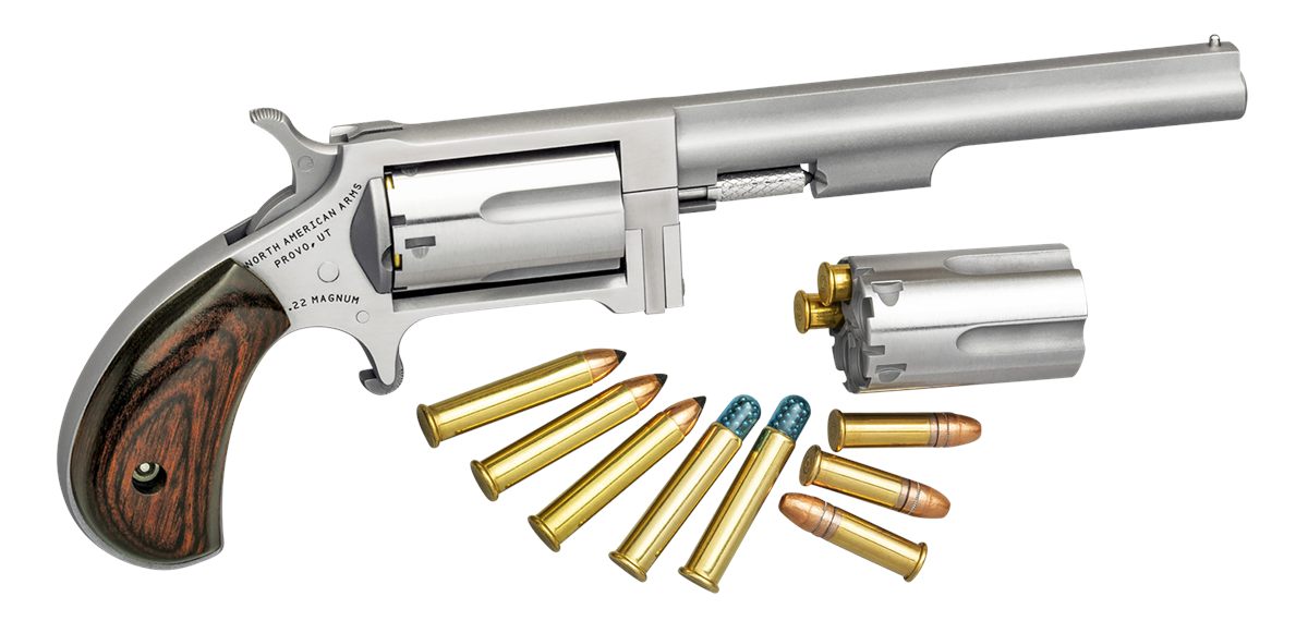 North American Arms SWC4 Sidewinder CA Compliant 22 LR/22 WMR 5 Shot 4in St