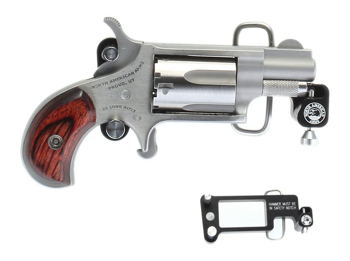 North American Arms 22MAG Mini Revolver 1 1/8in Barrel W/Skeleton Belt Buck