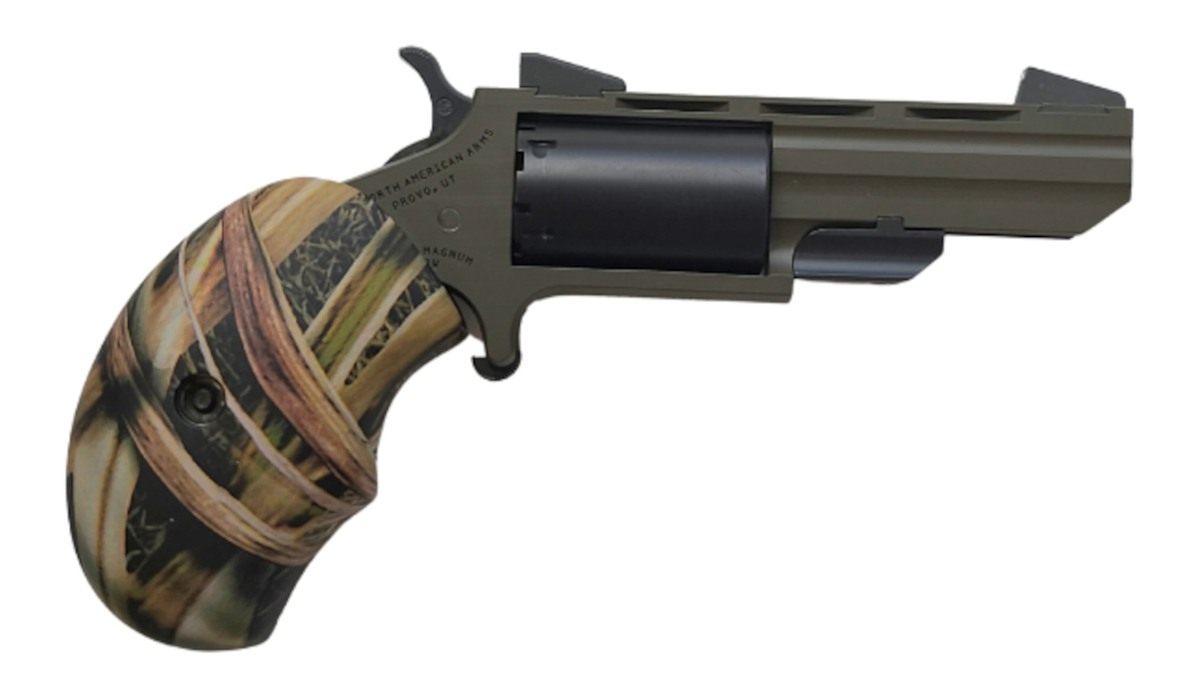 North American Arms NAA Mini Revolver Huntsman 22 MAG OD FRM/BLK Accents