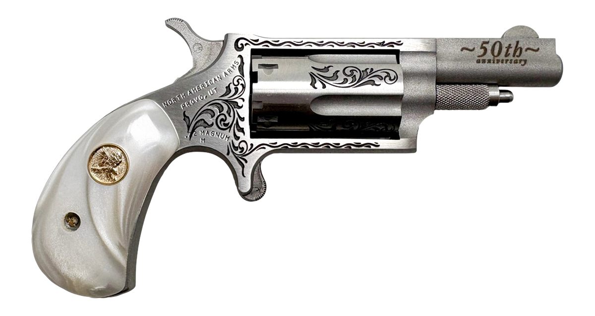 North American Arms 22M50 50th Anniversary 22 Mag 5 Shot 1.63in Matte Stain