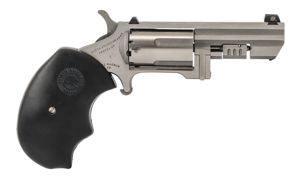 North American Arms RECLUSE Swing Out 22 Mag 5 Shot 2in Stainless Steel Bar