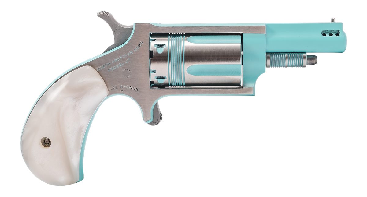 North American Arms 22MPB Iris undefined 22 Mag 5 Shot 1.63in Turquoise Cer