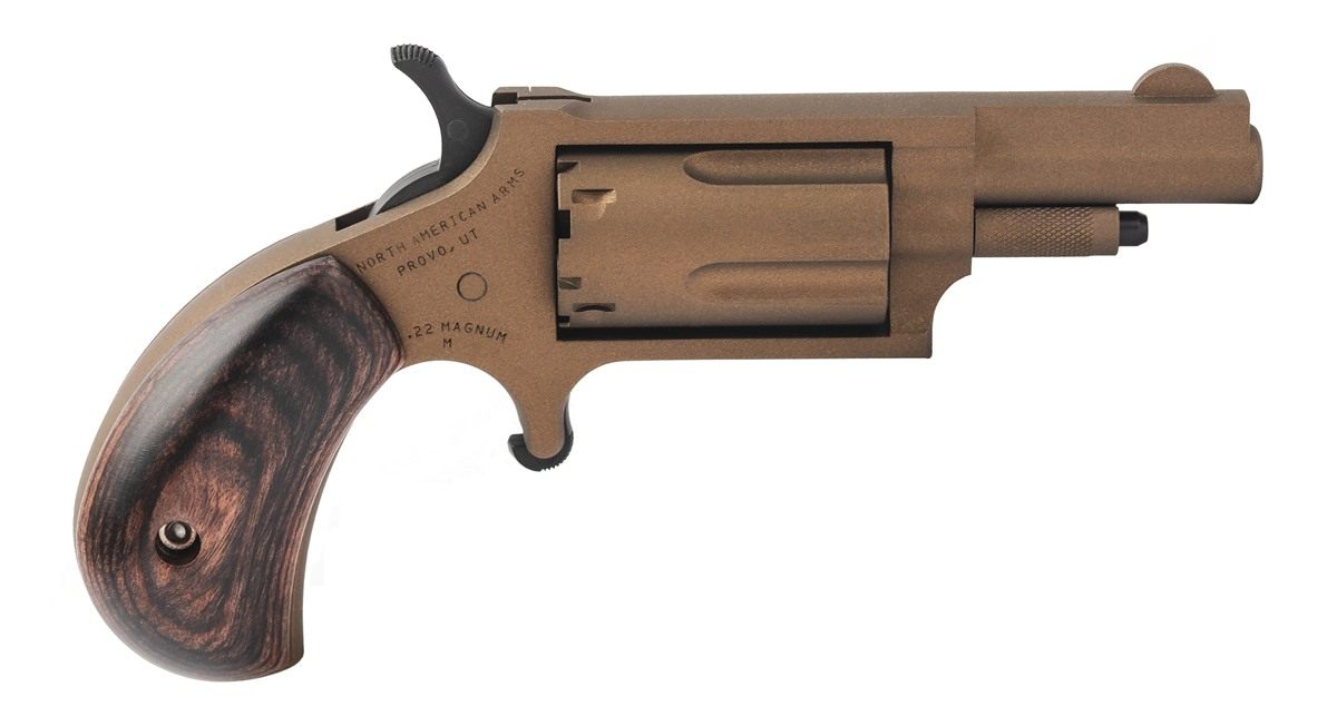 North American Arms 22MBB Bootlegger 22 Mag 5 Shot 1.63in Burnt Bronze Narr