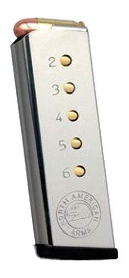 North American Arms Naa Guardian Magazine 380acp 6rd Stainless Steel