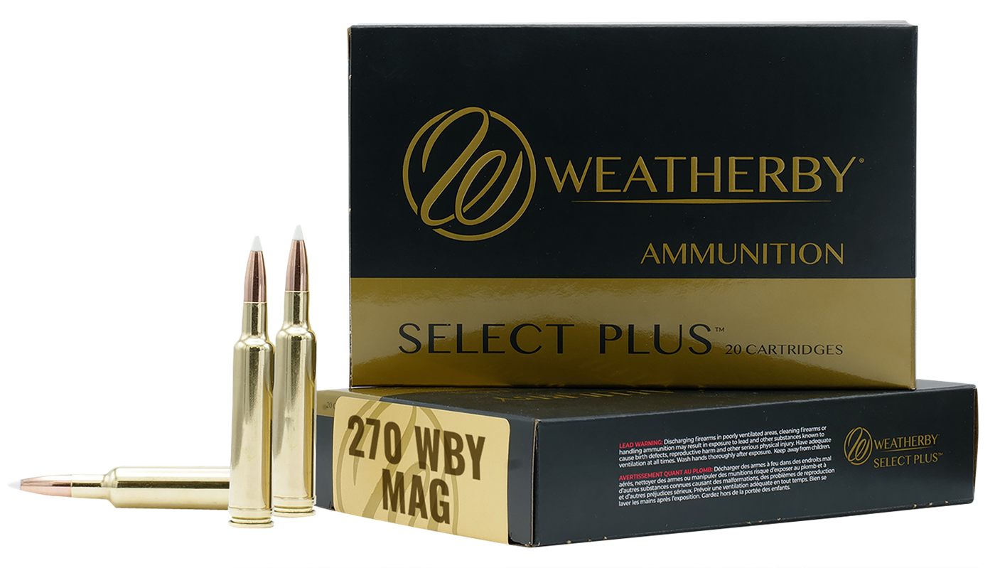 Weatherby B270130TTSX Select Plus 270 WthbyMag 130gr Barnes Tipped TSX Lead