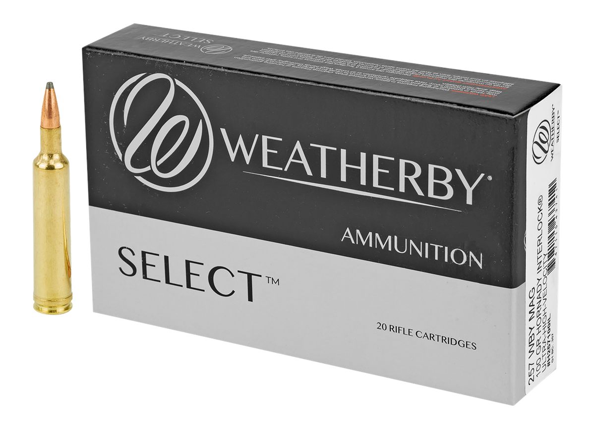 Weatherby Select Hornady Interlock Rifle Ammunition .257 WBY 100 gr Btsp 36