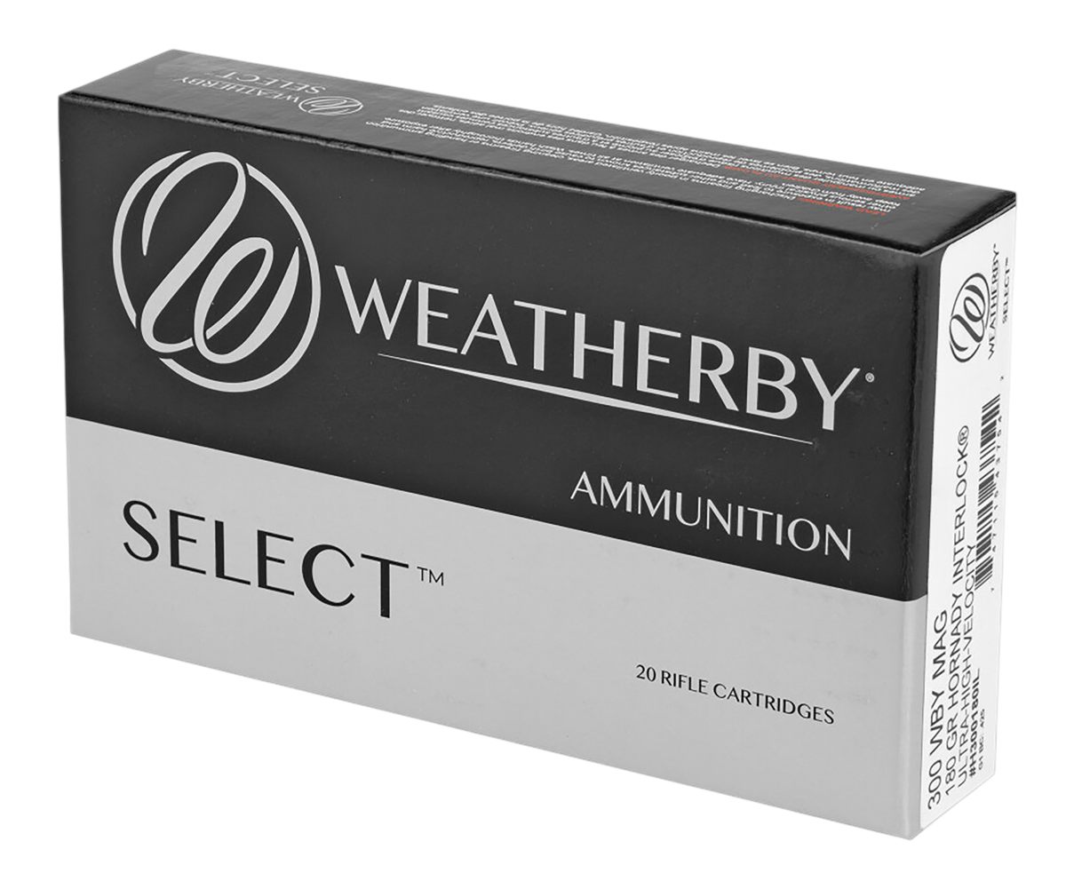 Weatherby H300180IL Select 300 WthbyMag 180gr Hornady Interlock 20 Per Box/
