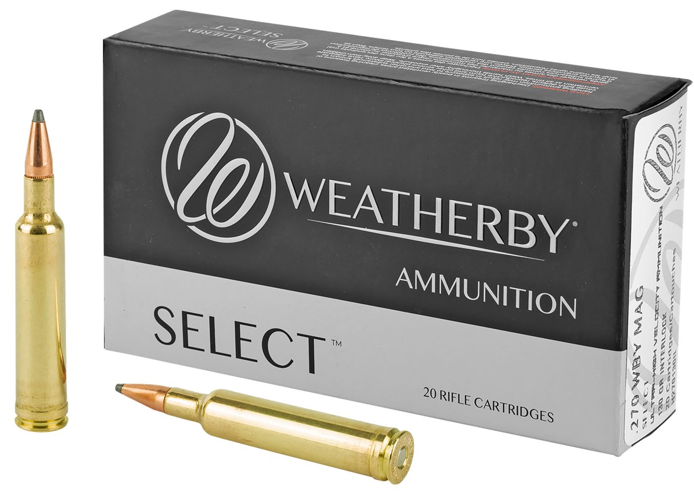 Weatherby Ammunition H270130IL Select 270 WthbyMag 130gr Hornady Interlock