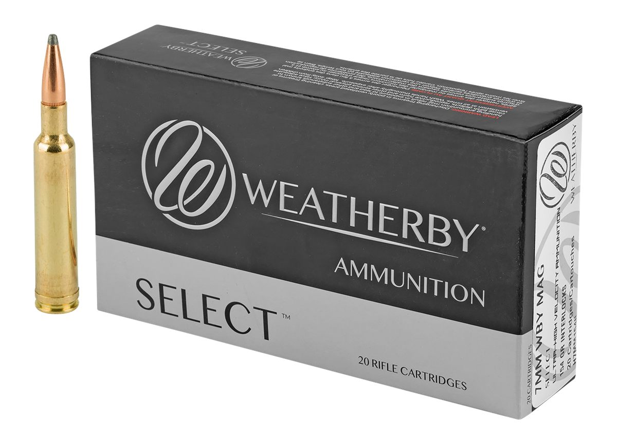 Weatherby Select Hornady Interlock Rifle Ammunition 7mm Wby Mag 154gr SP 32