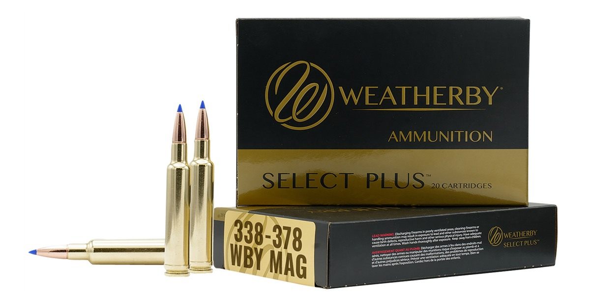 Weatherby Select Plus Rifle Ammunition 338-378 Wby Mag 262 gr Hammer Custom