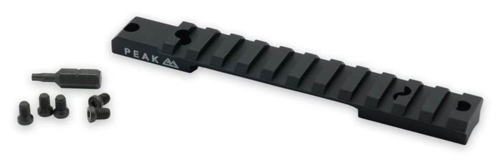 Weatherby J010003 Picatinny Rail Matte Black Aluminum Model 307 Integrated view 2