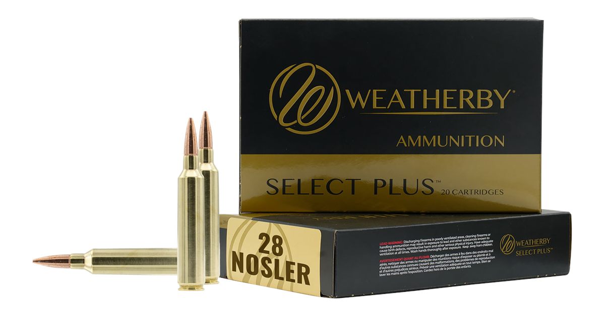 Weatherby Ammunition Select Plus Rifle 28 Nosler 163gr Hammer Custom 3175 f