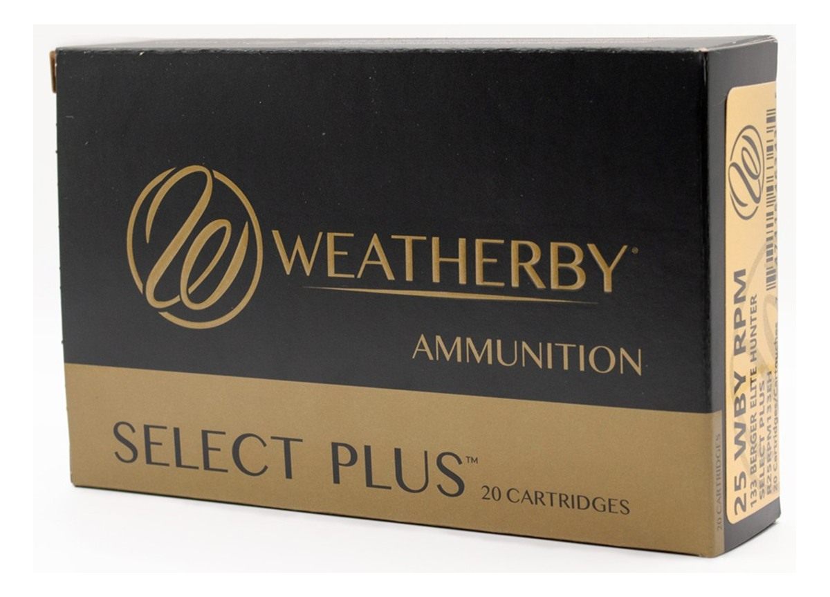 Weatherby Select Plus Berger Elite Hunter Rifle Ammunition 25 Wby RPM 133gr view 2