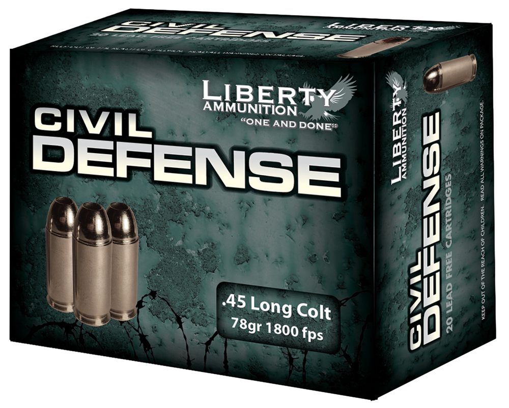 Liberty Ammunition LACD45031 Civil Defense 45 Colt 78gr Lead Free Fragmenti