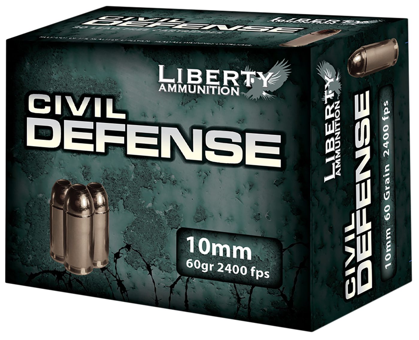 Liberty Ammunition LACD10032 Civil Defense 10mmAuto 60gr Lead Free Fragment
