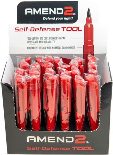 Amend2 G10 Red Reinforced Self-Defense Tool 24/ct Display view 3