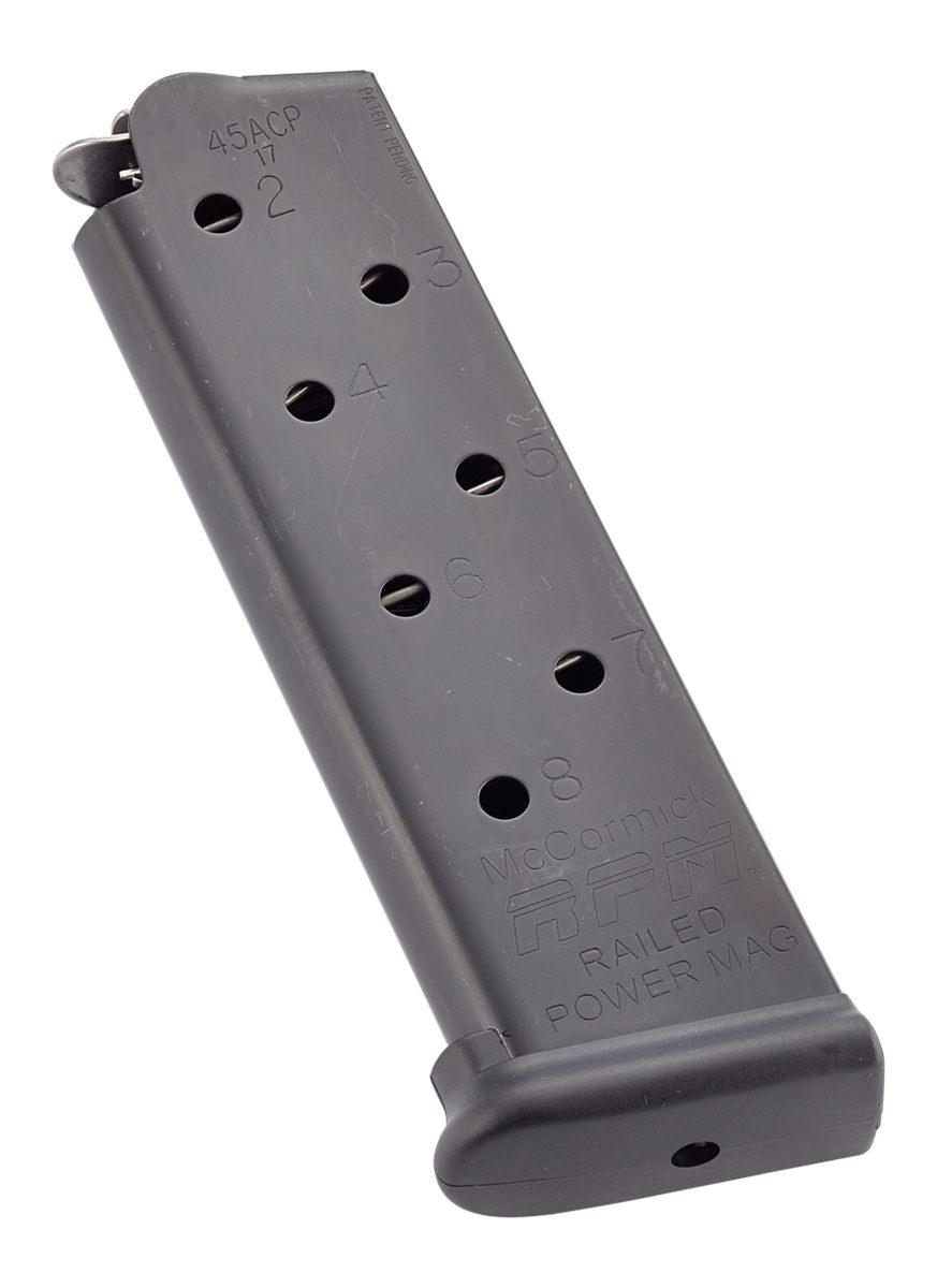 C Products CMC MRPM45FS8B Power Mag Railed 8rd 45 ACP Fits 1911 Government