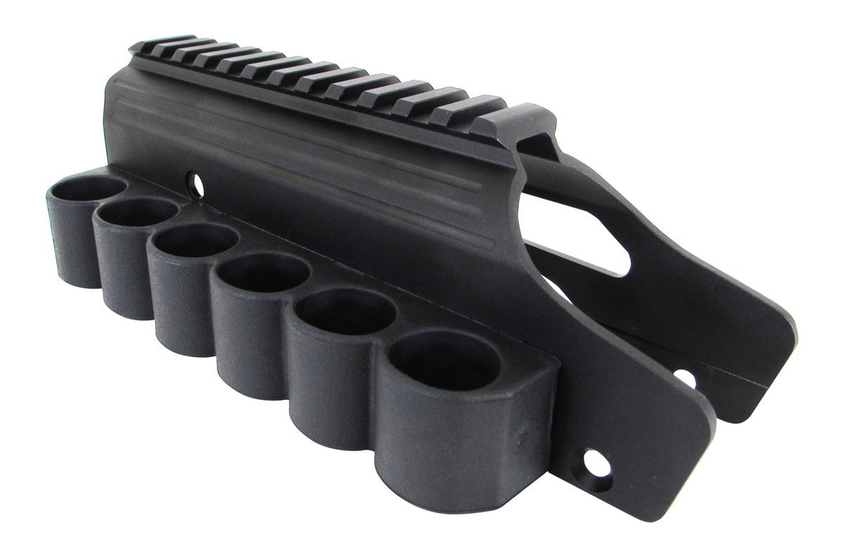 TacStar Industries 1081029 Shotgun Rail Mount, W/Sidesaddle Mossberg, 6,Bla