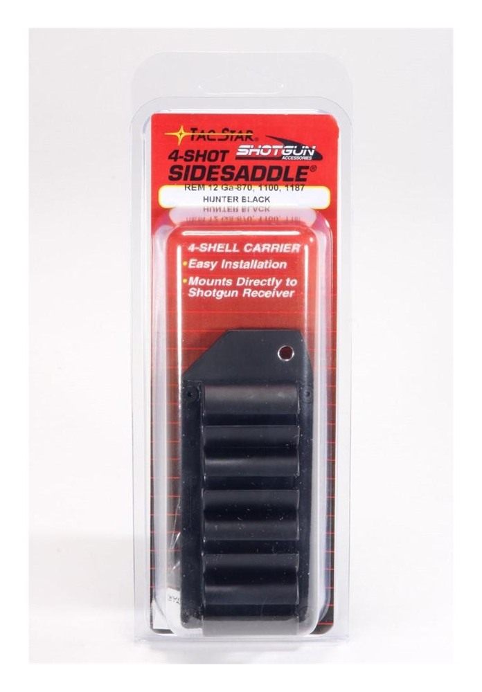 Pachmayr Tacstar 1081168 SideSaddle Rem 870/1100/1187 12 Gauge 4rd Black Po view 2