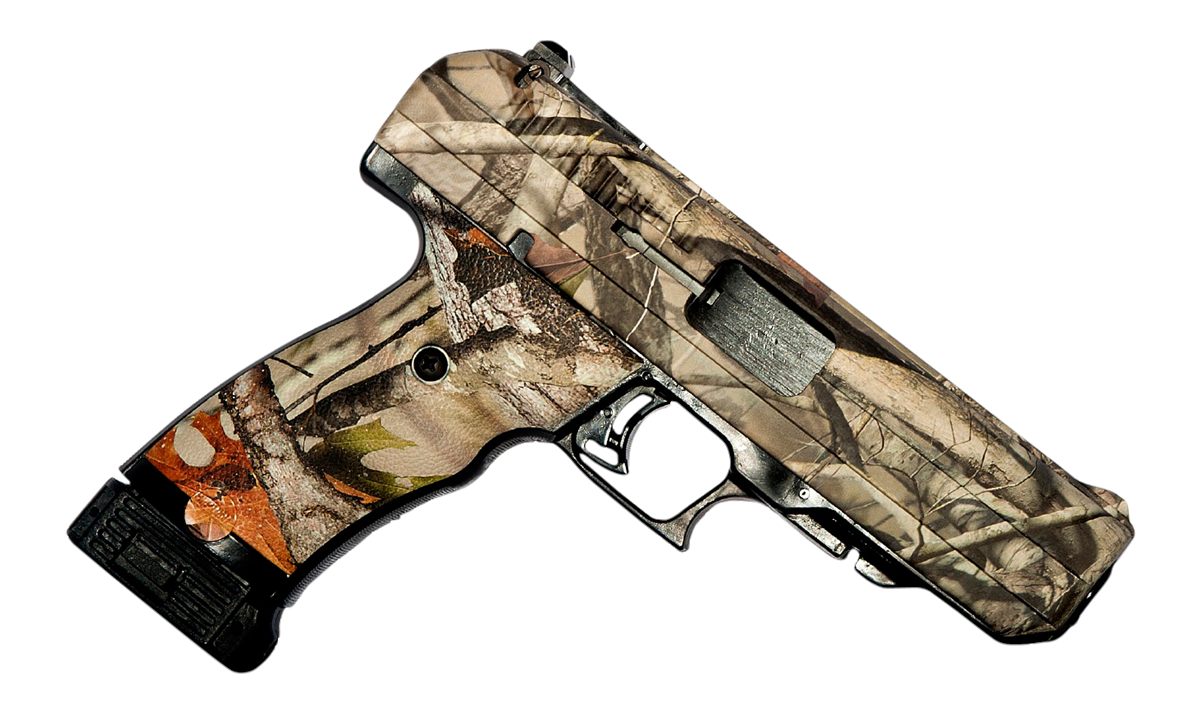 Hi-Point 34010WC JCP  40 S&W 10+1, 4.50" Black Steel Barrel, Hydro-Dipped Woodland Camo Serrated Steel Slide, Hydro-Dipped Woodland Camo Polymer Frame w/Picatinny Rail & Grip