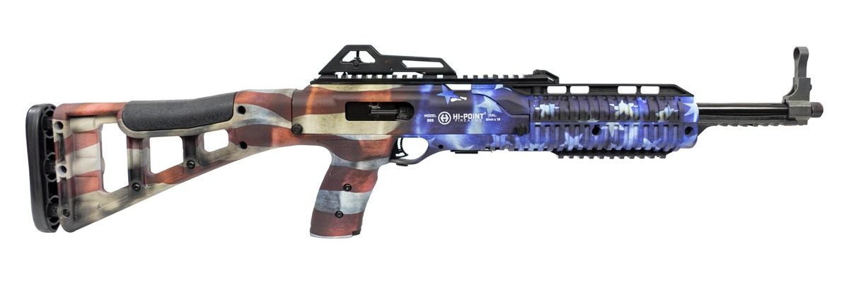 Hi Point 995TSFLG Carbine 9mm Luger 16.50in 10+1, American Flag, Skeletoniz