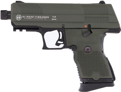 Hi Point Pistol YC9 9MM 10RD 3.93in Olive Drab Slide Thread