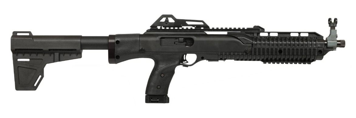 Hi Point 4595PBRACE 45 ACP 9+1 14.95in Black Threaded Barrel, Powdercoat Po view 2