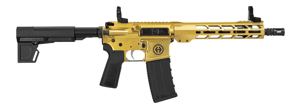 Hi Point HP15P-556GOLD 15P 5.56 Nato 30+1 10.50in Black Threaded Barrel, Go