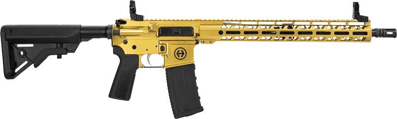 Hi Point HP15R-556GOLD 15R 5.56 Nato 30+1 16in Black Threaded Barrel, Gold view 3