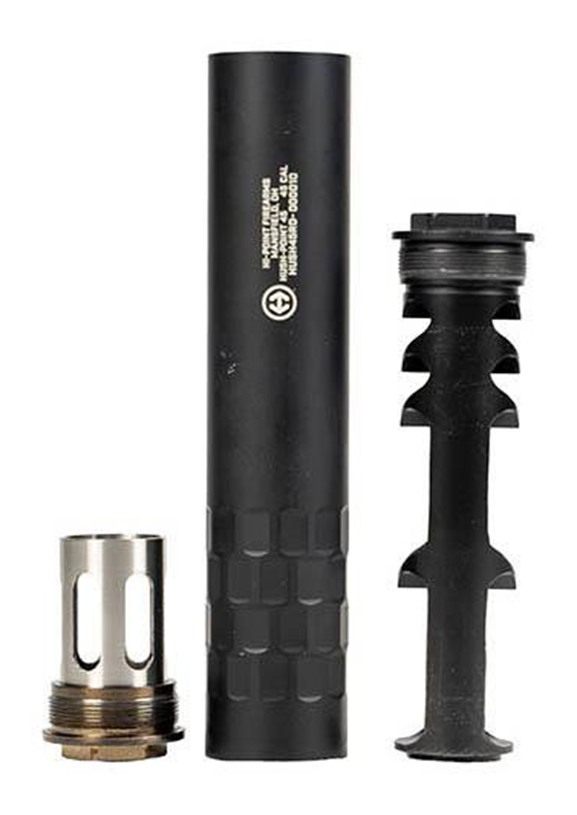 Hi Point Firearms Hush 45/9 Suppressor, Monocore - Hard Anodized, 1/2X28 .5 view 2