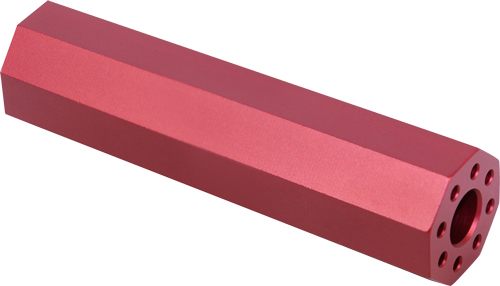Guntec USA AR15 Fake Suppressor 4.5in 1/2X28 Threads RED