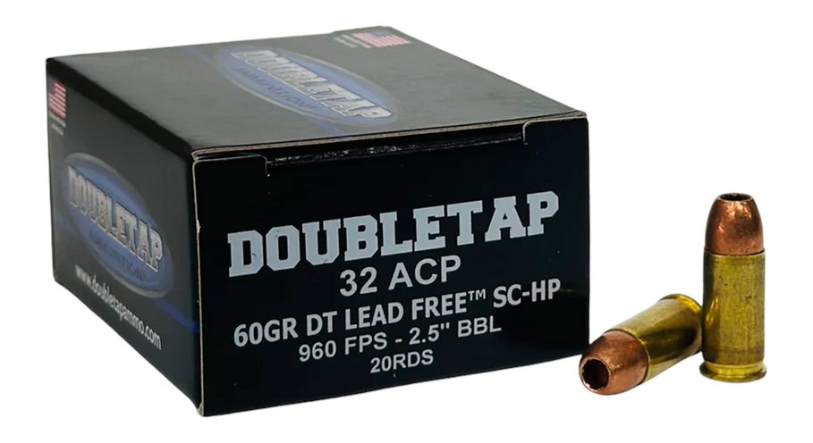 DoubleTap Ammunition 32A60X 32ACP 60 LF SC-HP 20/50