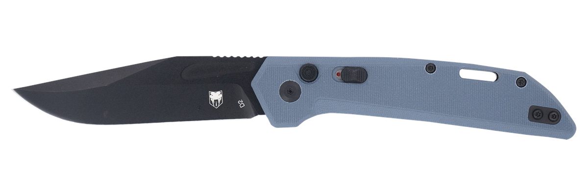 Cobratec Knives CTNAJSLGRY Naja 3.50in Folding Plain Black Powder Coated D2