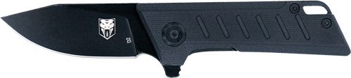 Cobratec Knives Small Riptide Folder 2in Black/Black D2 Blade