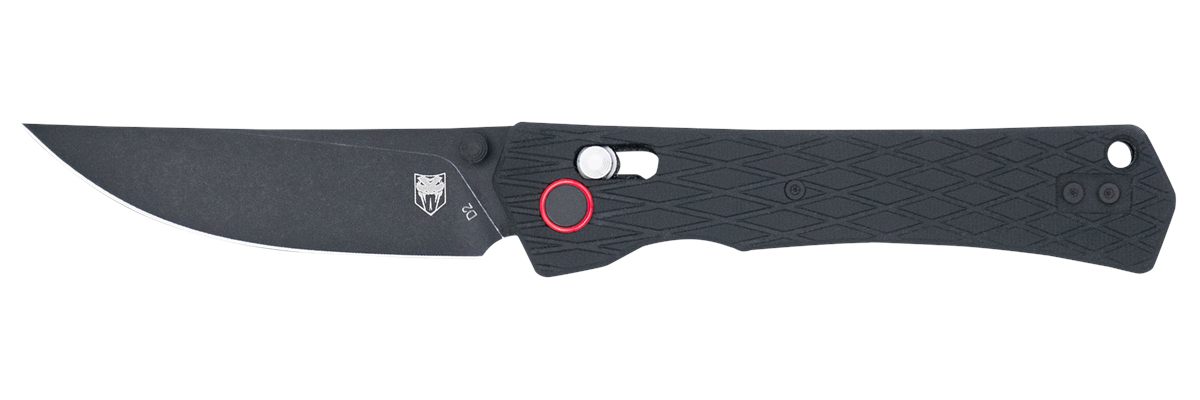 Cobra TEC Knives CTLEGBLK Legacy EDC 3.50in Folding Plain Black TiCN D2 Ste