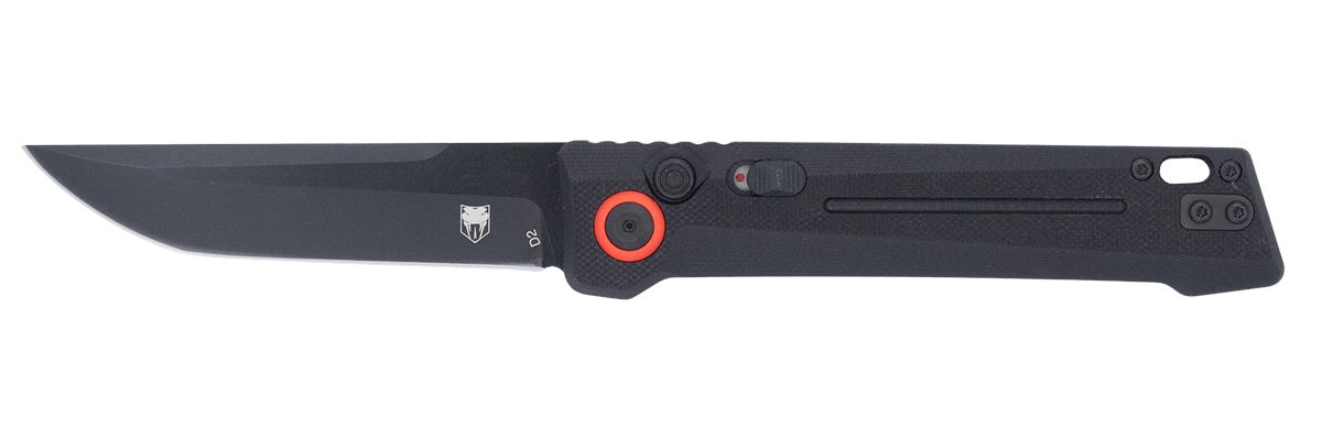 Cobra TEC Knives CTIFRBLK Inferno 3.50in OTF Tanto Plain Black TiCN D2 Stee