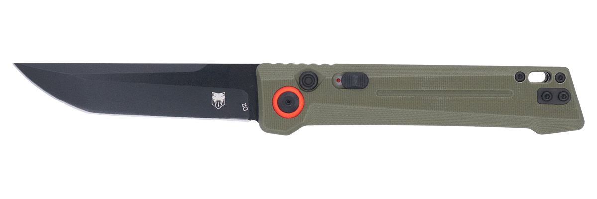 Cobra TEC Knives CTIFRODG Inferno 3.50in OTF Tanto Plain Black TiCN D2 Stee