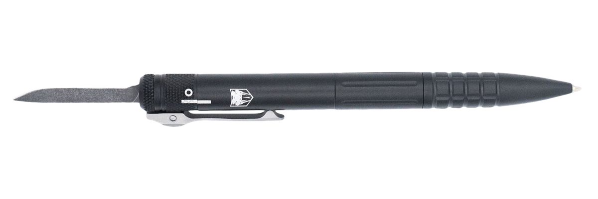 Cobratec Knives CNCOTFPBLKGEN2 Tactical Pen Gen II Black Aluminum D2 Steel