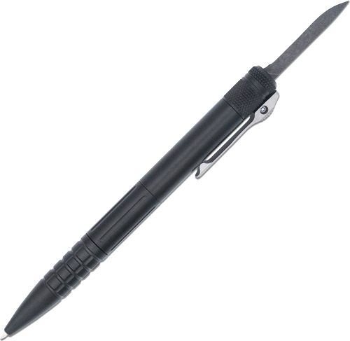 Cobratec Knives CNCOTFPBLKGEN2 Tactical Pen Gen II Black Aluminum D2 Steel view 2