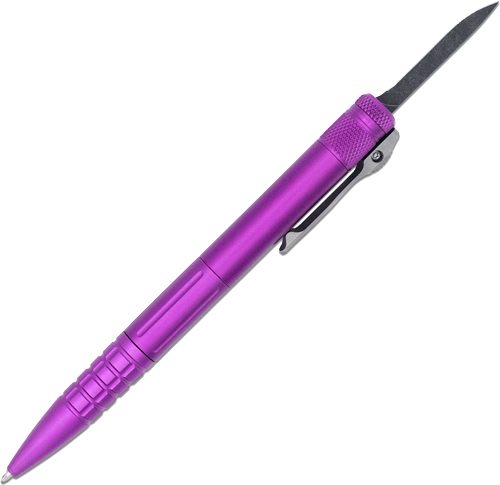 Cobra TEC Knives CNCOTFPPURGEN2 Tactical Pen Gen II Purple Aluminum D2 Stee view 2