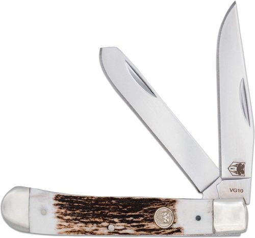 Cobra TEC Knives CTTDTRPSTAG Trapper Folding 2.88in Clip Point, 2.94in Spey view 2