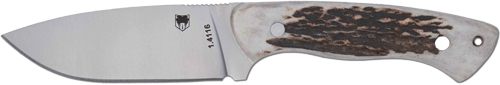 Cobratec Knives Twin Mountain 4in Fixed Blade Geniun Stag W/Shth
