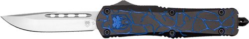 Cobratec Knives Medium FS-3 OTF Fractured Black Blue 3in D2