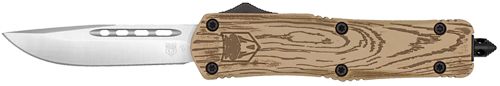 Cobratec Knives Medium FS3 OTF 3in D2 Wood Grain Cerakote Drop Point